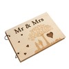 WHAMVOX Unique Wedding Guest Book Engagement Guest Sign-in Book Carving