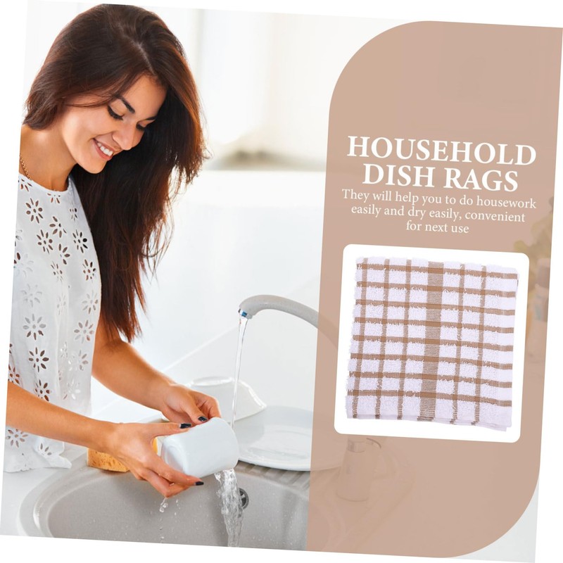 Ciieeo 3Pcs Supple Kitchen Dish Towels Organic Cotton Cleaning Cloths