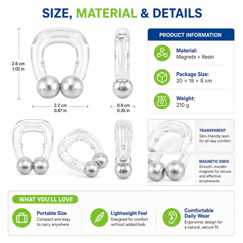 Magnetic Ear Clip Accessory for Relaxation – Portable Adjustable Ear