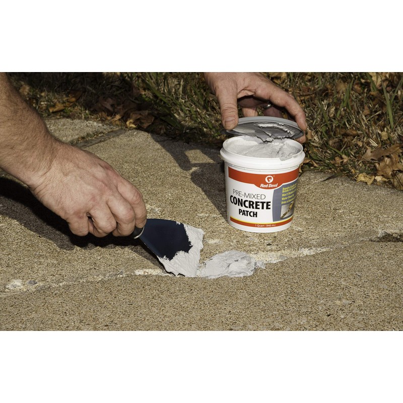 Red Devil 0645 Concrete Repair Patch, Cement Crack Filler, Pre-Mixed,