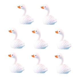 Mipcase 1set Resin Goose Statues for Aquarium Decor Adorable Scene Ornaments for Fish Tanks Desks Home Decoration Realistic Micro Landscape Enhancements 8pcs