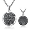 ADMETUS Saint Michael Necklace Sterling Silver St Michael Necklace for
