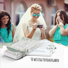 50 Wedding Photo Tasks - Entertaining Wedding Game for Guests, Photo Box Accessories, Wedding Photo Game, Wedding, Photo Tasks for Guests, Perfect for Guest Book Wedding