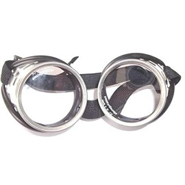 SW Screw Ring Glasses with Clear Lenses, Silver/Black