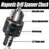 1/16''-1/2'' Magnetic Drill Chuck, Weldon Shank 1/2''-20 UNF Thread