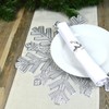 YöL Set Of 6 Silver Snowflake Placemats PVC Christmas Table