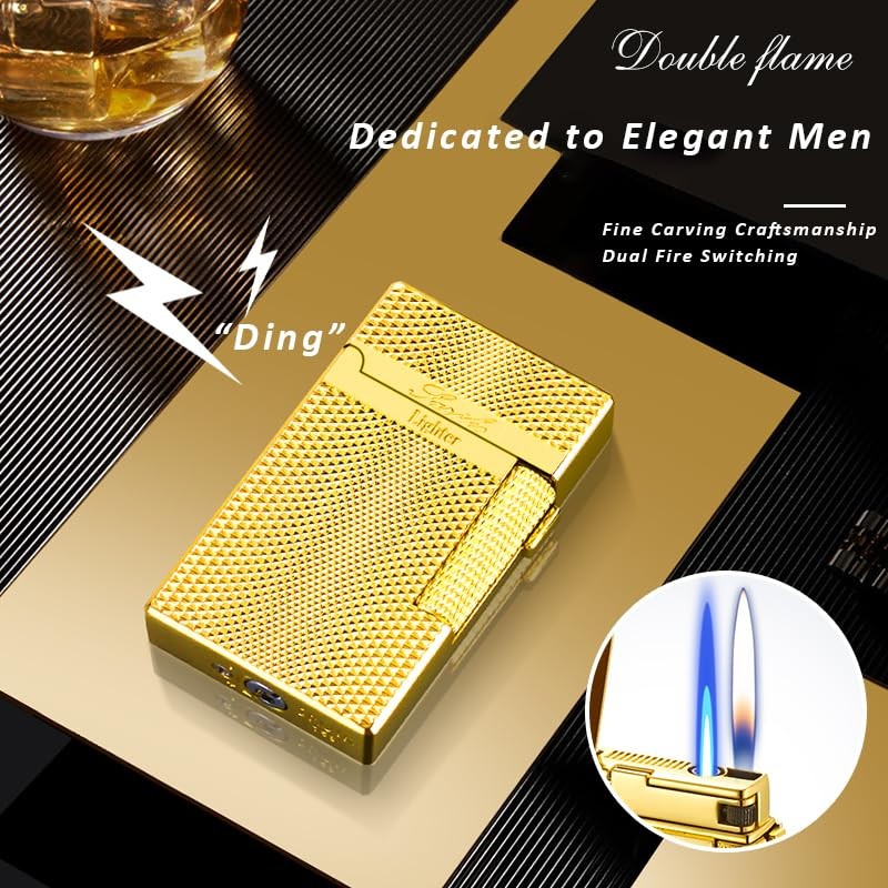 Lighters Soft Flame Lighter Retro Grinding Wheel Traditional Butane Torch