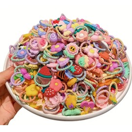 100 Pcs Baby Hair Ties, Soft No-Hurt Toddler Hair Elastics for Girls, Kids Hairbands and Hair Accessories, Gentle Stretch Hair Bands for Baby and Children