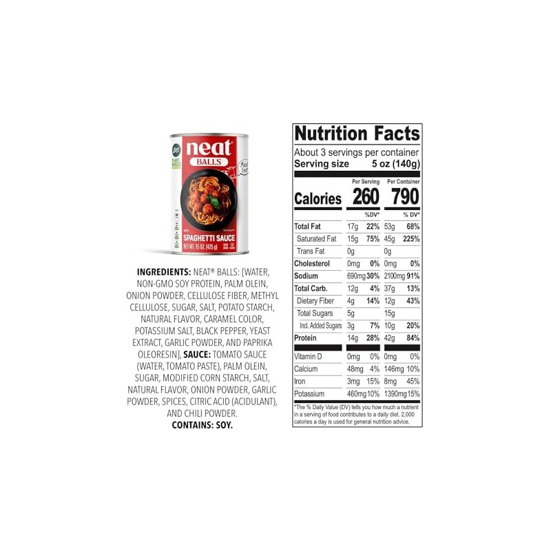 Vegan Meatballs Plant Based Protein - Loma Linda Meatless Italian