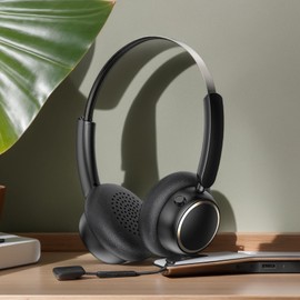 Wireless Headset | Over Ear Headphones Noise Canceling,Men Women Metal Retro Earphones Comfortable for Running, Gym, Video Watching, Working