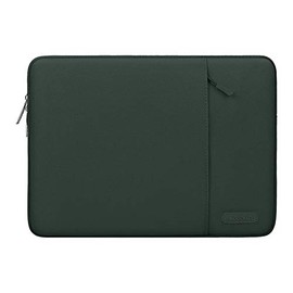 MOSISO Laptop Sleeve Bag Compatible with MacBook Pro 16 inch 2021 2022 M1 Pro/Max A2485/2019-2020 A2141/Pro Retina 15 A1398, 15-15.6 inch Notebook, Polyester Vertical Case with Pocket, Midnight Green