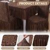 Rakila Set of 6 Jacquard Stretch Chair Covers with Skirt