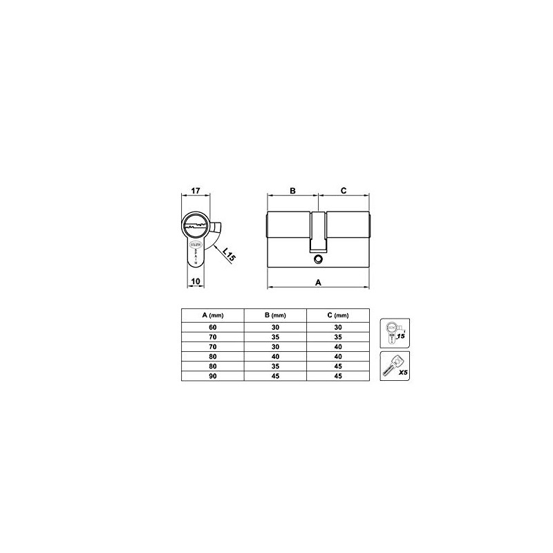 Amig - Security Cylinder | Door Lock | Double Clutch