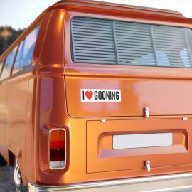 I Love Gooning Sticker Funny Prank Gag Joke Gooner Edging Bumper Sticker