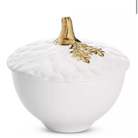 Martha Stewart New Martha Stewart Collection Harvest Acorn Soup Bowl with Lid Dolomite 2021