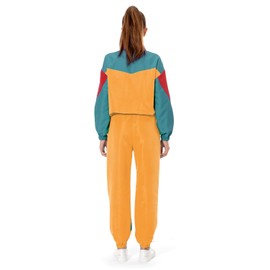 COREWO 80s Tracksuit Women Retro Sportswear Sets Hip Hop Colorblock Outfit Windbreaker Disco Track Suits