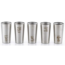 Snoopy Vacuum Double Stainless Steel Tumbler, 15.9 fl oz (450 ml), Dog House SN-127B