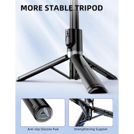 41'' Selfie Stick Tripod, Extendable Portable 4 in 1 Aluminum Phone Tripod with Wireless Remote 360° Rotation Travel Smartphone Tripods Stand Compatible with iPhone 17/16/15/14/Android (Black)