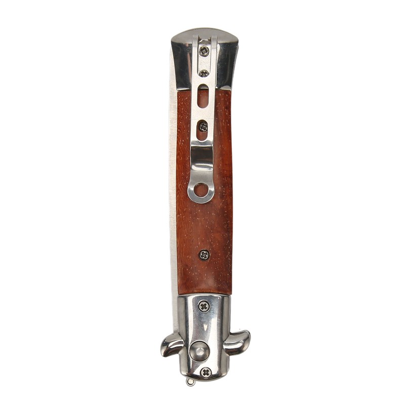 Switchblade Comb Automatic Push Button Spring Pocket Handle Folding Knife