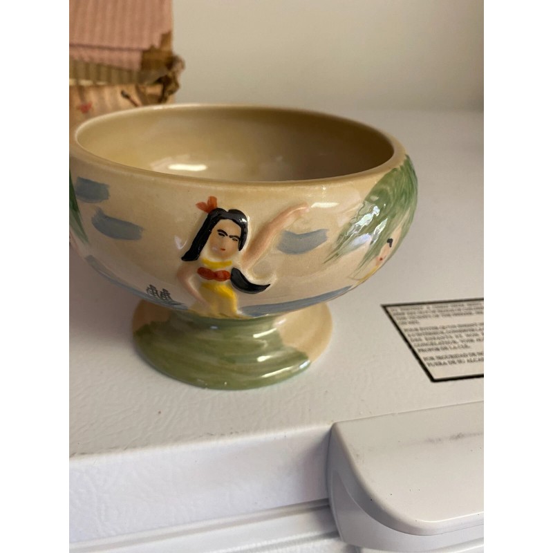 Orchids of Hawaii Japan Hula Dancers Tiki Bowl 4" Tall