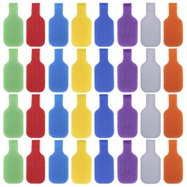 lasuroa 32pcs Reusable Cable Tags, Cable Cord Labels Nylon Hook-and-Loop Fastener Multicolored Write on Wire Marking Tags for Electronics Home Office Wire Management and Identification (Style 1)