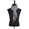 CHROME CRANE MF002 Scarf, Houndstooth Pattern, Knit, Cold Protection, Casual
