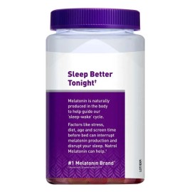 Melatonina Natrol 10 Mg Tamaño Extra Grande | 180 Gomitas, Te Ayuda A Dormir Más Rápido, Permanecer Dormido Más Tiempo Y Despertar Sintiéndote Fresco, Además Es 100% Vegetariano. 100% Libre De Drogas.