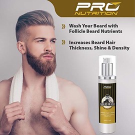 Champú y lavado para el crecimiento de la barba, estimula y repara el crecimiento de folículos. Crecer más fuerte, más grueso, más completo, más largo