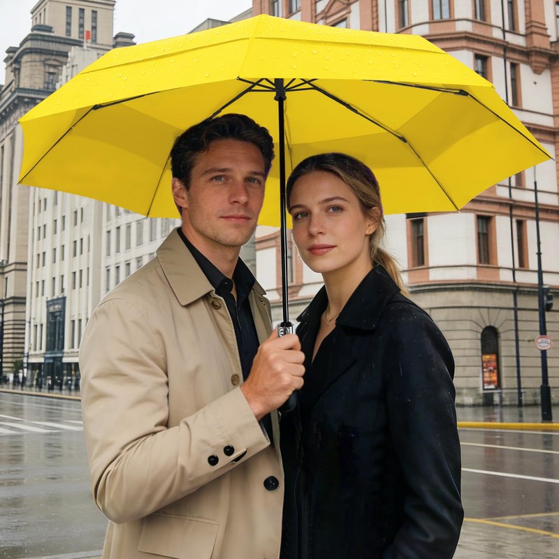 Lejorain Large Folding Umbrella Windproof - Auto Open Close Folding