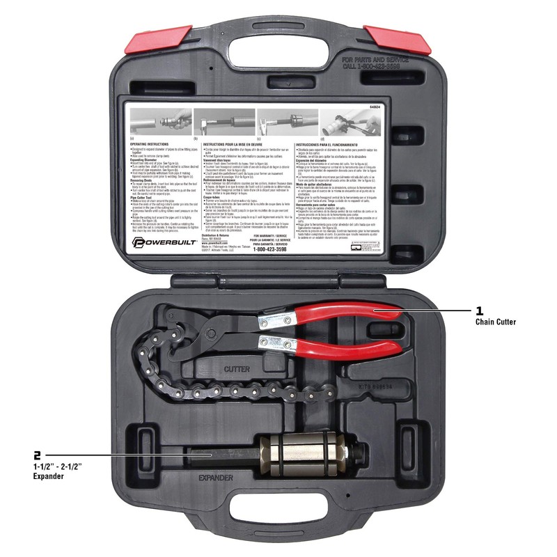 Powerbuilt Exhaust Tool Kit, Replace and Repair Vehicle Exhaust Pipes,