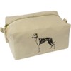 'Greyhound Dog' Canvas Wash Bag/Makeup Case (CS00014121)