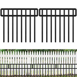 HIHADUUM HIHADUUM 20Ft(L) X 13Inch(H) Animal Barrier Fence, 14 Pack Garden Fence, Metal Garden Edging Fence Border, No Dig Fencing for Dog Rabbits Ground Stakes Defense and Outdoor Patio Fence Extension