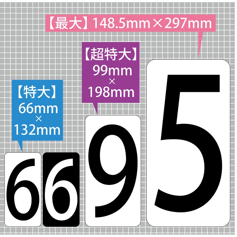 yupo Number Seal Sticker PP Treatment 10 Piece (33x66 mm/One X Each