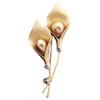 Lily Flower Crystal Brooches Pins Fashion Beautiful Created Rhinestone Pearl