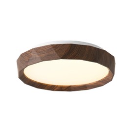 ANYLOVE 15 inch LED Flush Mount Ceiling Light Fixture,3000K 4000K 5000K Adjustable Ceiling Lights, Farmhouse Oak Wood Grain Ceiling Light for Bedroom Hallway Bathroom Kitchen