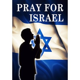 Pray for Israel Flag 12.5 x 18 inch Double Sided Support We Stand with Garden America Friendship Bandera de Israeli Jewish Decorative Outdoor Small Yard Flag