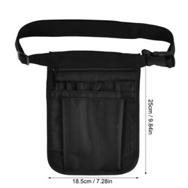 Women's Belt Bag, Nurse Organiser Bag, Black, Waist Bag, Nurse Bag with Multiple Compartments, Waist Bags, Work Organiser and Adjustable Belt, Waiter's Bag