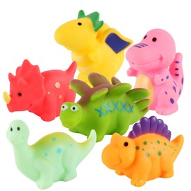 No Hole No Mould Baby Bath Toys, 6Pcs Dinosaurs Toys for Toddler Mould Free Bath Toys for 1 2 3 4 Year Old Boys Girl Kids Swimming Pool Water Toys