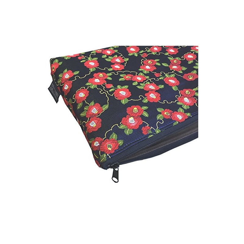 Brocade bolsa con cierre, forrada con brocado Nishijin, talla L.,