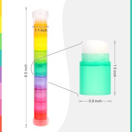 Yoseng 8 Pcs Blending Brushes For Card Making,Card Making Supplies,Finger Blending Brushes Daubers With Storage Box,Crafter Color Coded Handles Ink Blender Tool,Brush Head Diameter 0.77 Inches