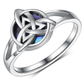 SCZKLAQ AA Sobriety Ring 925 Sterling Silver Alcoholics Anonymous Recovery Ring, AA Gifts, Sobriety Gifts for Women