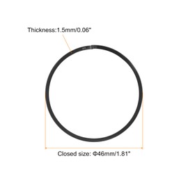 sourcing map Piston Ring Set, 2Pcs 46mm x 1.5mm Standard Size Piston Rings Fit for Chainsaw Replacement Parts
