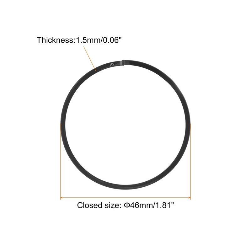 sourcing map Piston Ring Set, 2Pcs 46mm x 1.5mm Standard