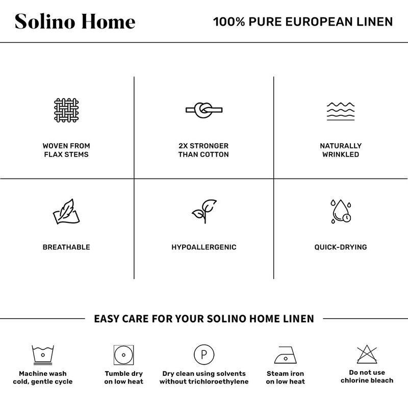 Solino Home Linen Flax Tablecloth 70 x 70 Inch -