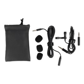 Cocoarm Lavalier-Mikrofon, 360° Omnidirektionales Ansteckmikrofon mit 4,9 Fuß Langem Kabelwindschutz, 3,5-mm-Schnittstelle für Handy-Videoaufzeichnung