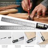 Digital Protractor 0-360°, Digital Angle Finder 8"/200mm Stainless Steel Digital