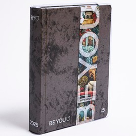 Giochi Preziosi BE YOU Matte School Diary BE YOU 24/25 Date 12 Months Colour Grey Format Easy 12.5 x 16.5 cm Stone Model with Sticker and Bookmark