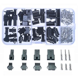 YJRUNFU Connectors Crimp Terminals Wiring Connectors Small Electronic Components 2 Pin 3 Pin 4 Pin 5 Pin 2.54 mm Pitch 2 3 4 5 Pin JST-SM Connector Electrical Components Wiring Work Terminal Adapter