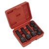 Sealey SX052 Impact Spline Socket Bit Set 6pc 1/2"Sq Drive