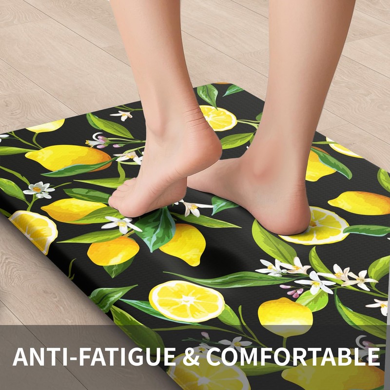 FYATHM Kitchen Mats Lemon Kitchen mats for Floor Anti Fatigue